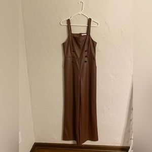 Anthropology Alex Filles leather jumpsuit.